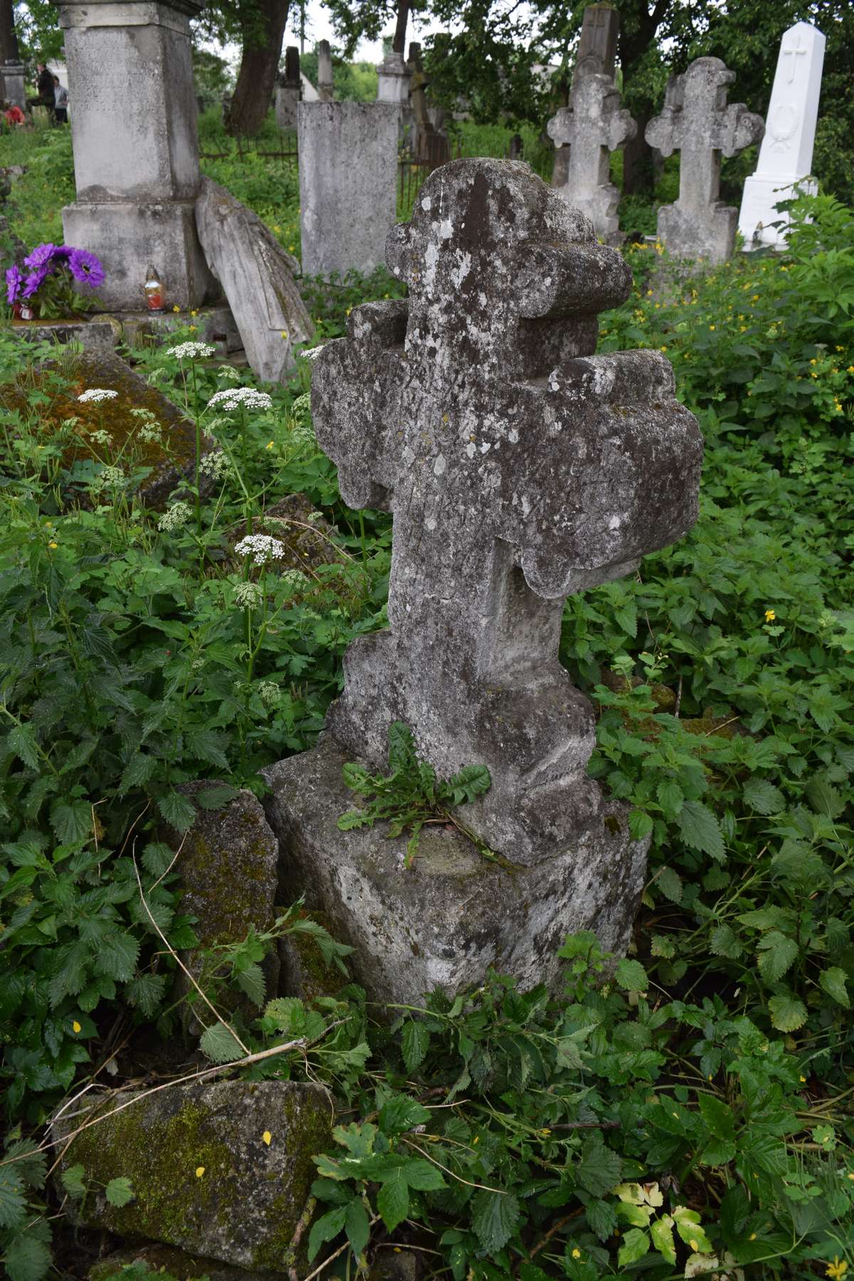 Tombstone of Edward Voytovich, Zbarazh cemetery, state of 2018