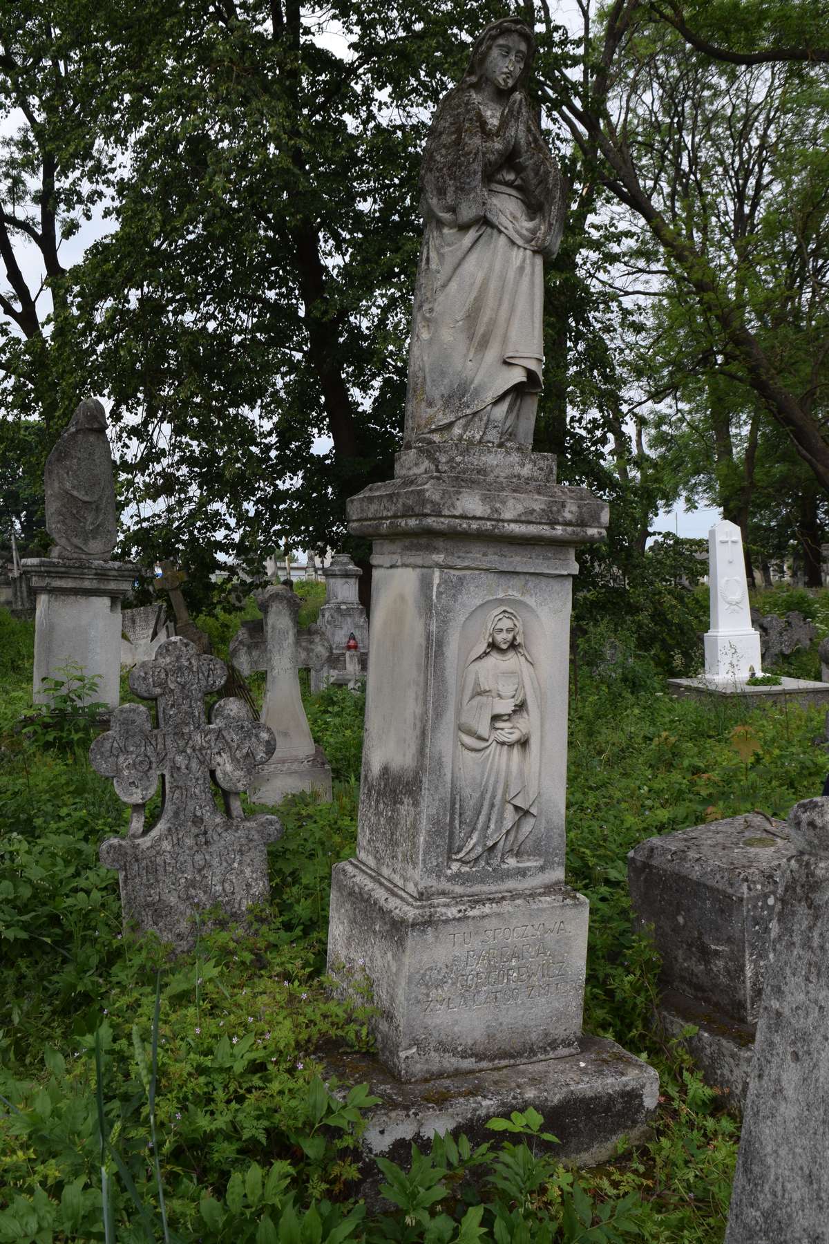 Tombstone of Barbara Gorgórewicz, Zbarazh cemetery, as of 2018