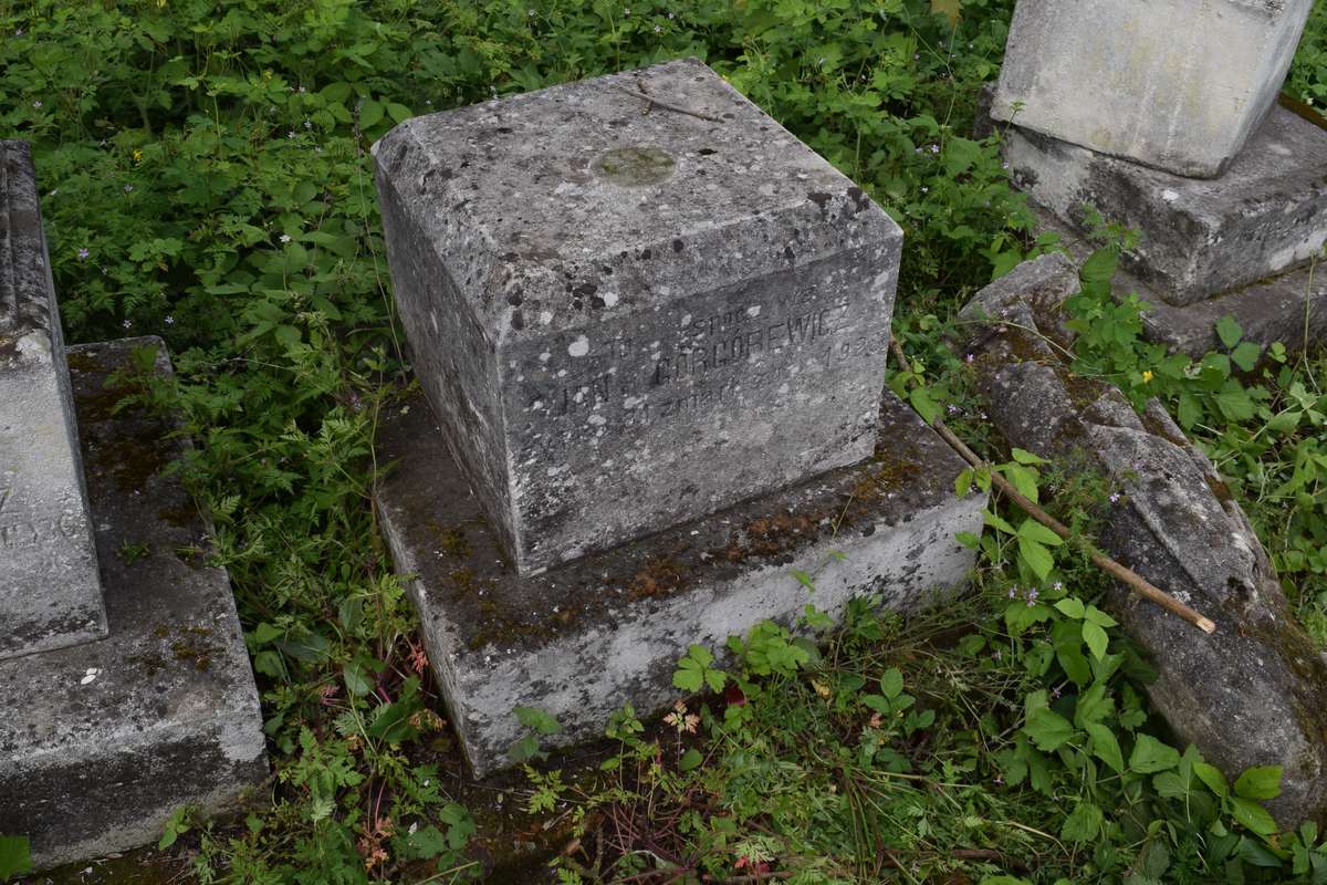 Tombstone of Jan Górgórewicz, Zbarazh cemetery, state of 2018