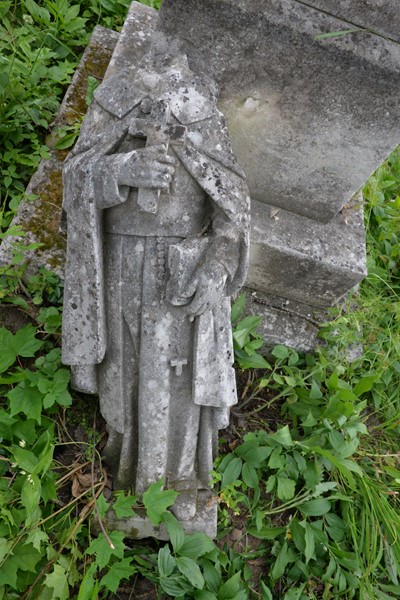 Fragment of the tombstone of Ignacy Furmaniuk, Zbarazh cemetery, state of 2018