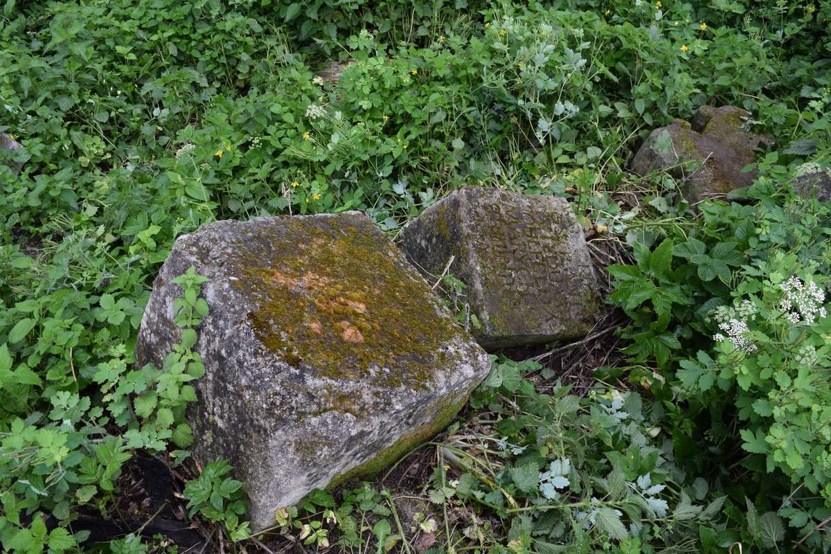 Tombstone of Antonina and Eduard Wohlfeld, Zbarazh cemetery, state of 2018