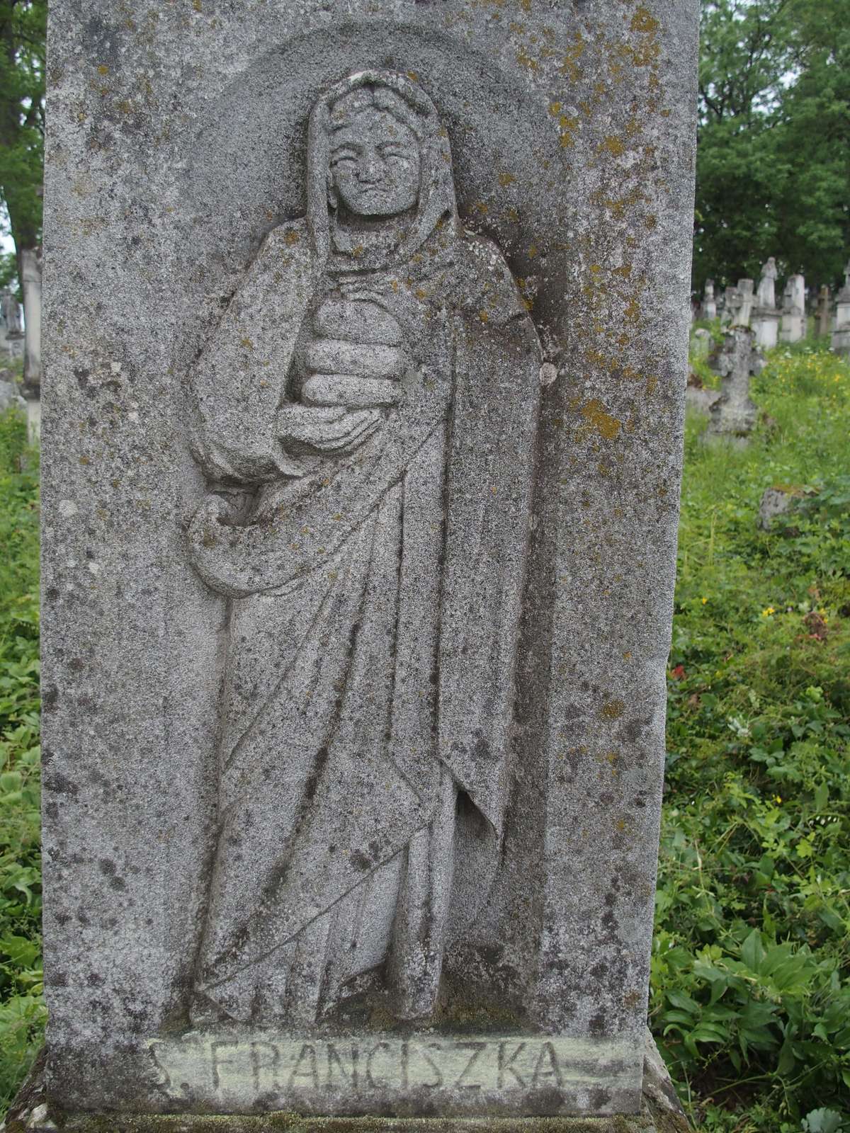 Nagrobek Szczepana Wesołowskiego, cmentarz w Zbarażu, stan z 2018 r.