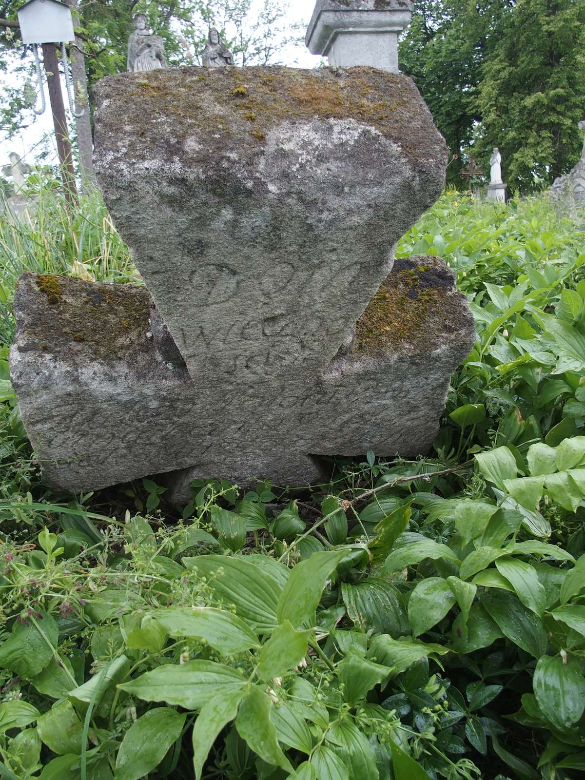 Tombstone of N.N, Zbarazh cemetery, as of 2018.