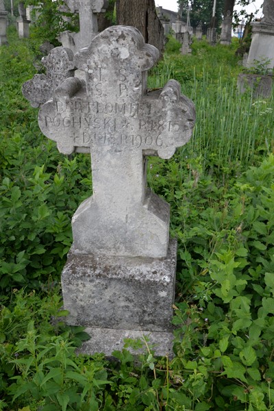 Tombstone of Bartholomew Pochyski, Zbarazh cemetery, state of 2018