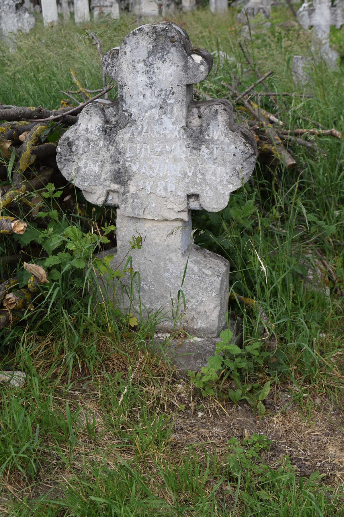 Tombstone of Marcin Kozlowski, Zbarazh cemetery, state of 2018