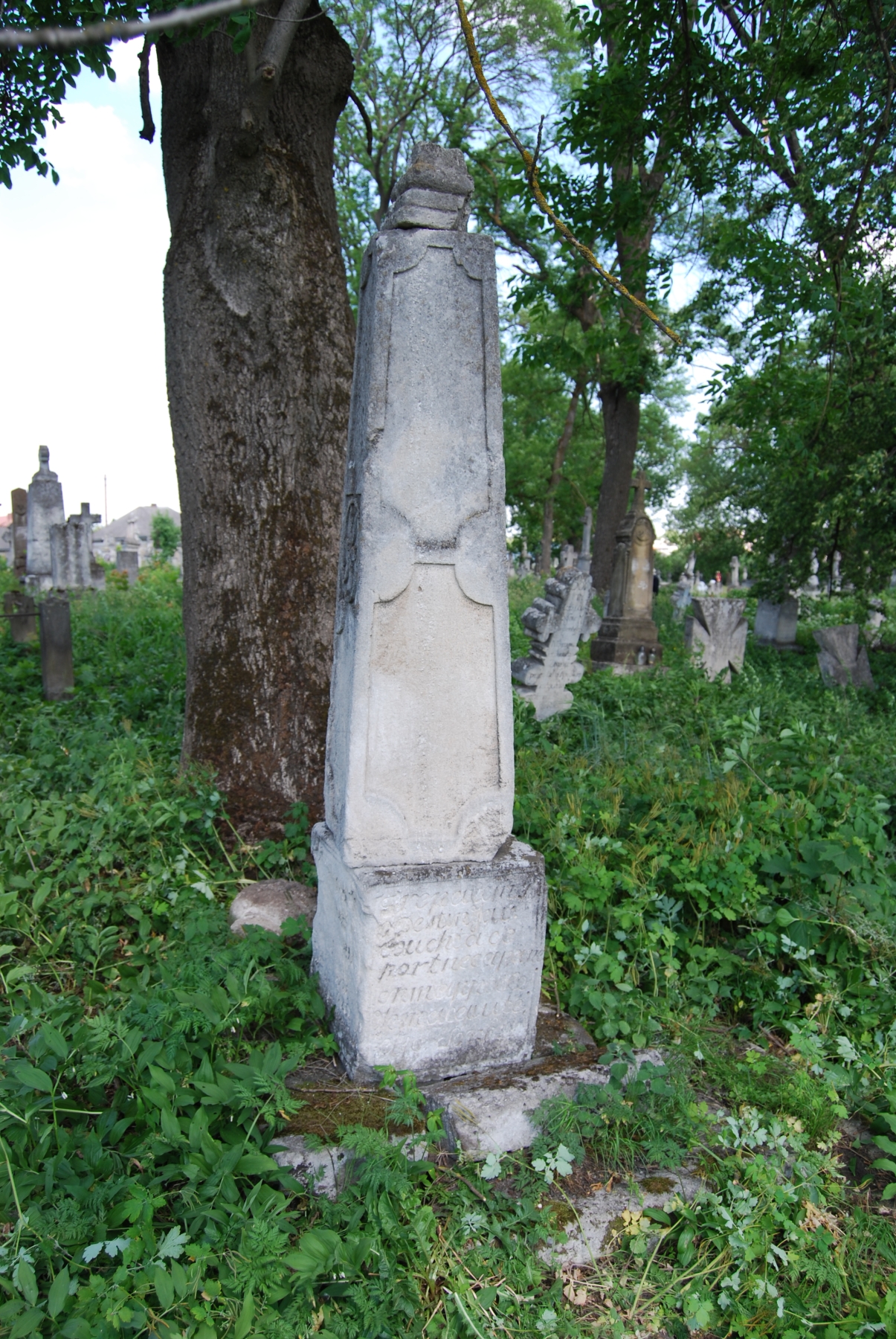 Tombstone of N.N., Zbarazh cemetery, state of 2018