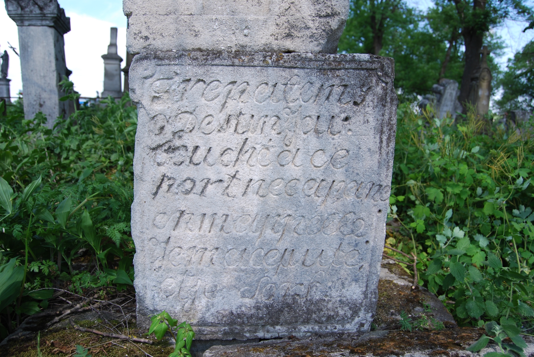 Tombstone of N.N., Zbarazh cemetery, state of 2018