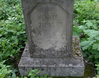 Nagrobek Henryka Zipsera, cmentarz w Zbarażu, stan z 2018