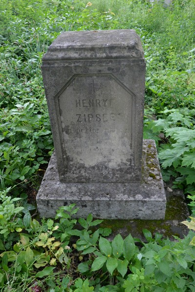 Tombstone of Henryk Zipser, Zbarazh cemetery, as of 2018