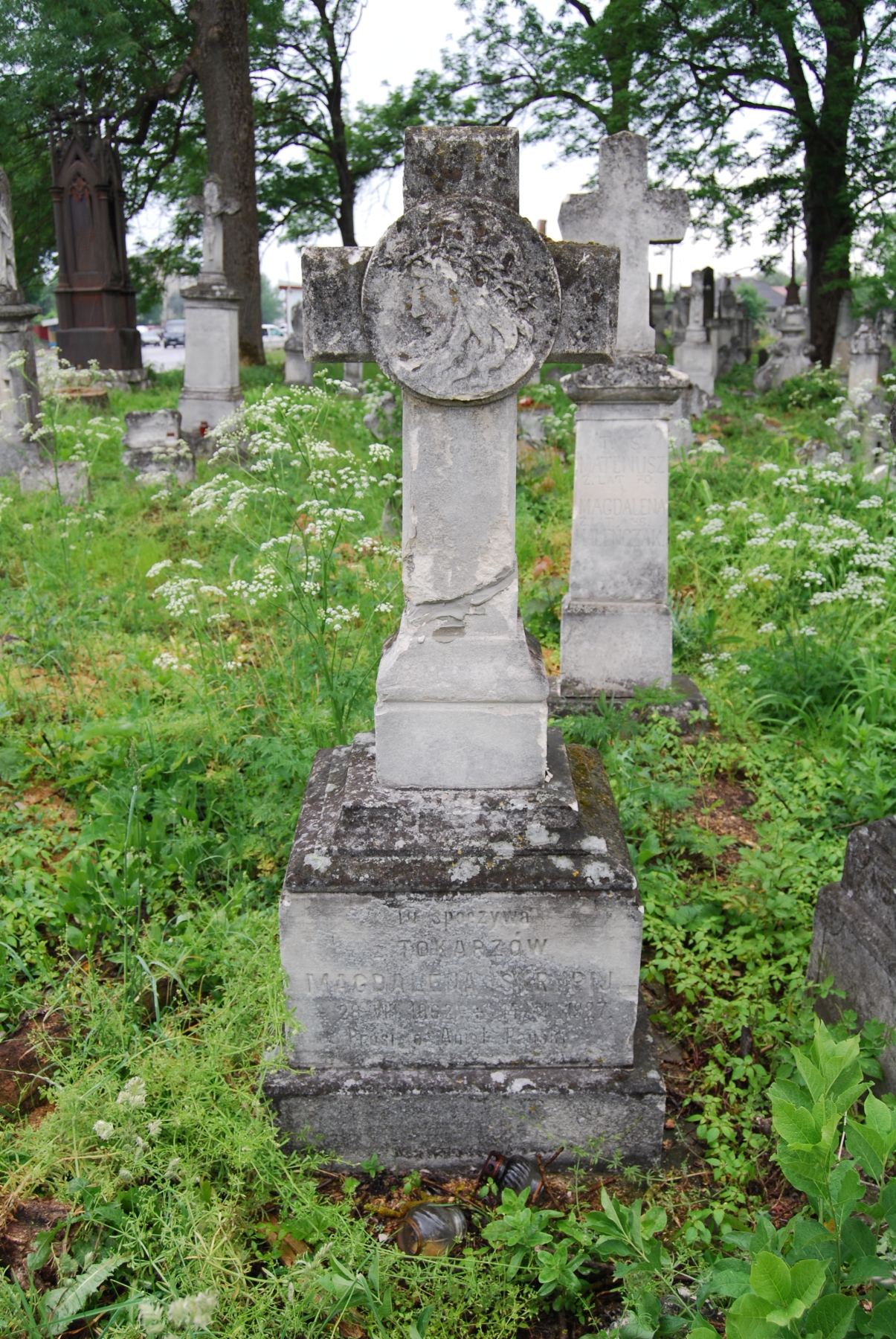 Tombstone of Magdalena Skrpi, Zbarazh cemetery, state of 2018