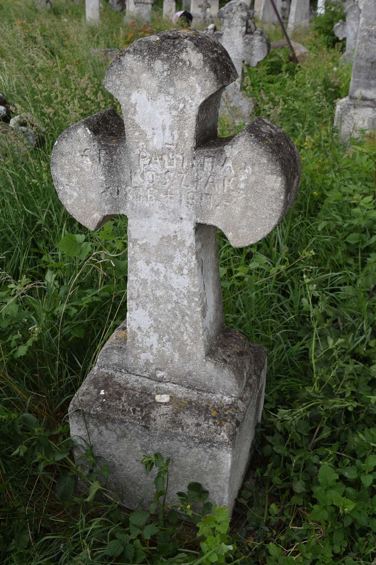 Tombstone of Paulina Koszlak, Zbarazh cemetery, state of 2018