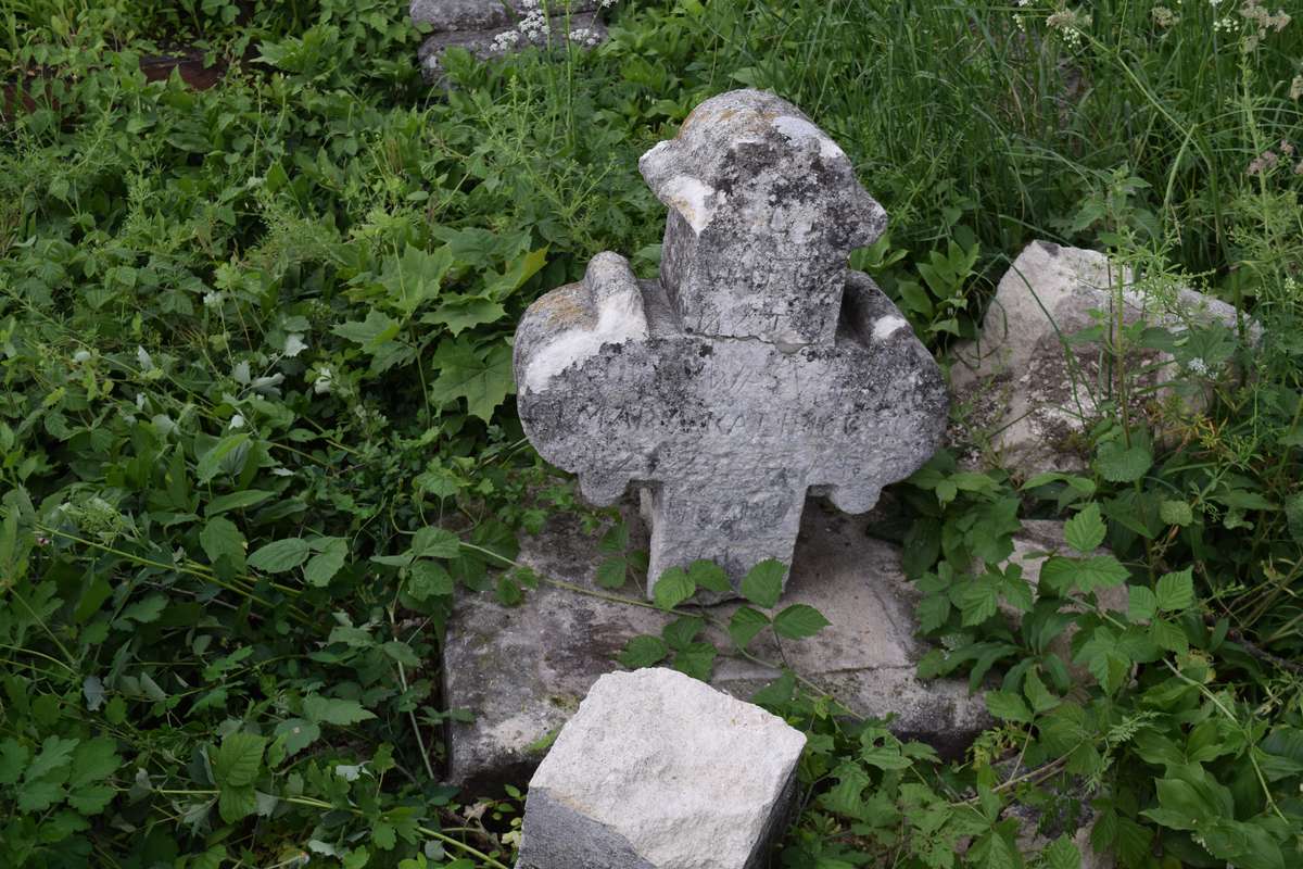 Tombstone of Maria Kalinowska, Zbarazh cemetery, state of 2018