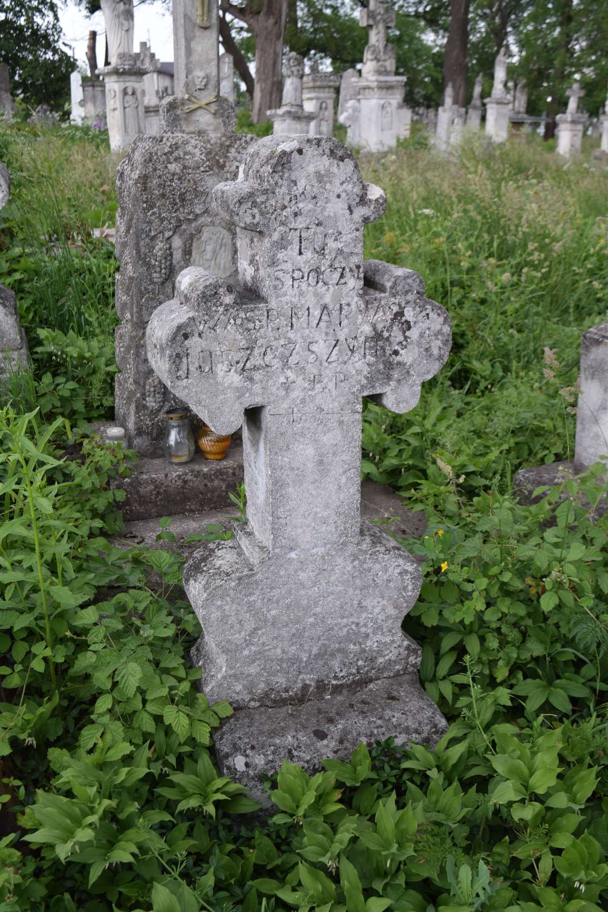 Tombstone of Maria Yushshyn, Zbarazh cemetery, state of 2018