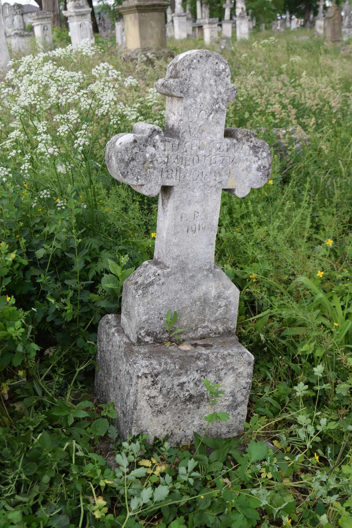 Nagrobek Amborazego Kahyowskiego, cmentarz w Zbarażu, stan z 2018
