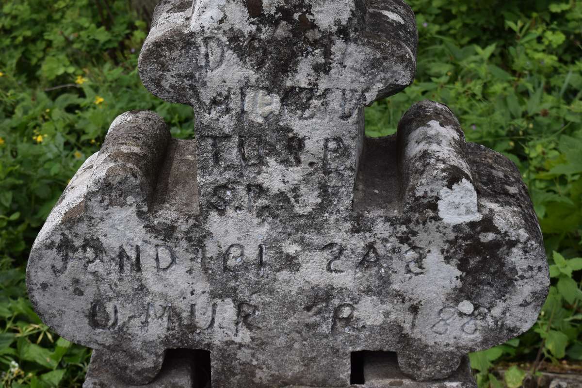 Nagrobek Andrzeja Sasa, cmentarz w Zbarażu, stan z 2018