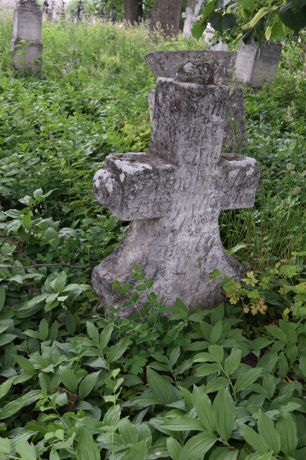 Tombstone of Basil Karczewski, Zbarazh cemetery, as of 2018