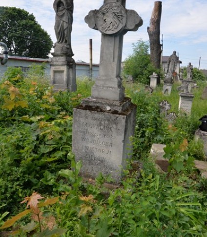 Nagrobek Michaliny Siek, cmentarz w Zbarażu, stan z 2018