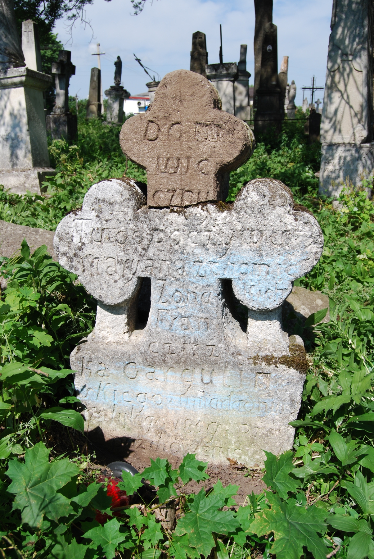 Tombstone of Marianna Gurguti, Zbarazh cemetery, state of 2018