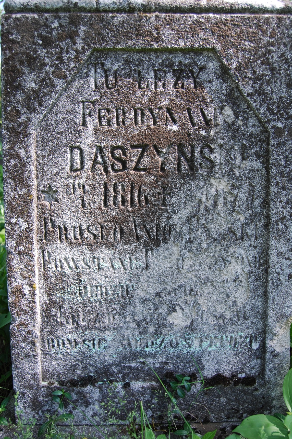 Tombstone of Ferdinand Daszynski, Zbarazh cemetery, as of 2018