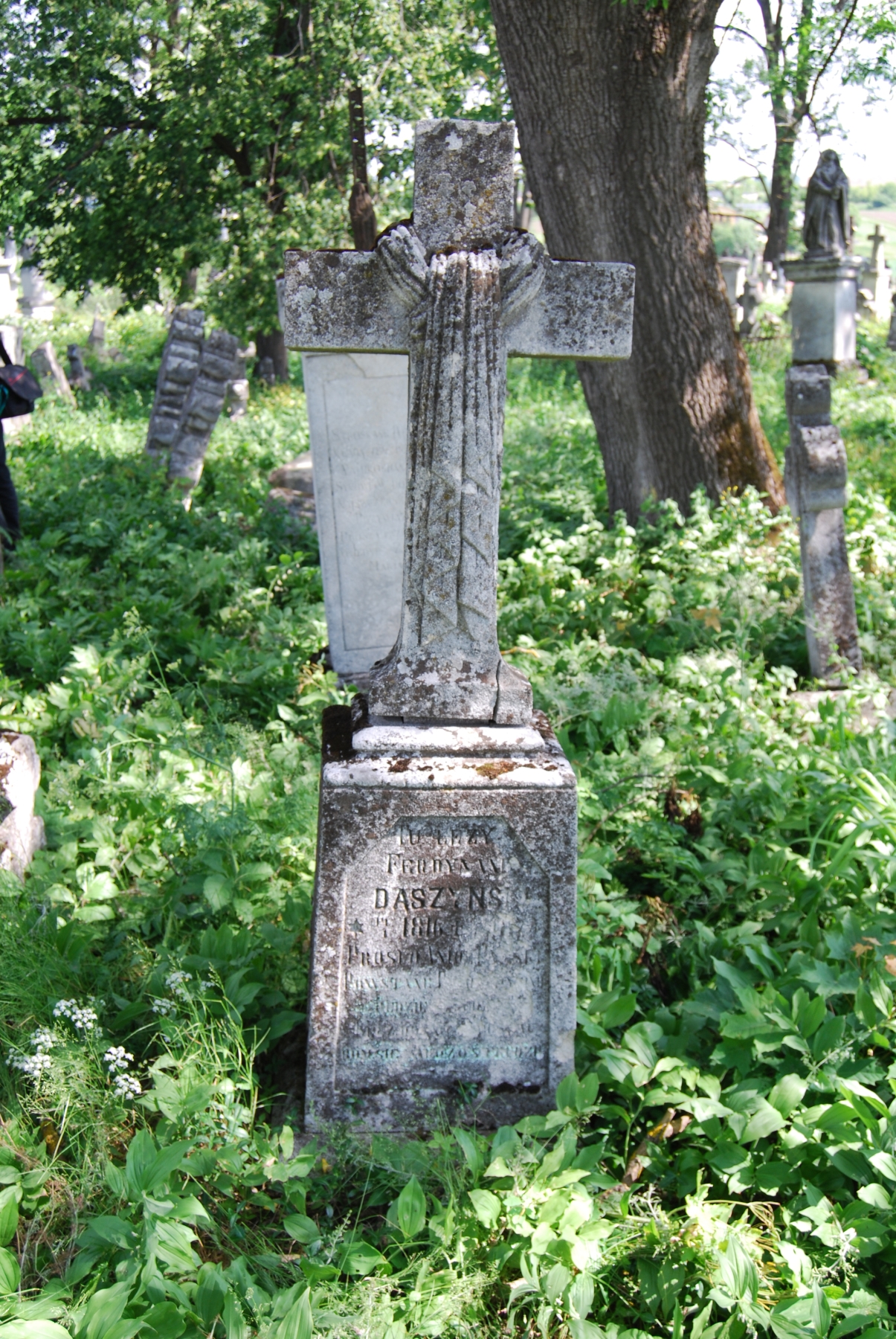 Tombstone of Ferdinand Daszynski, Zbarazh cemetery, as of 2018