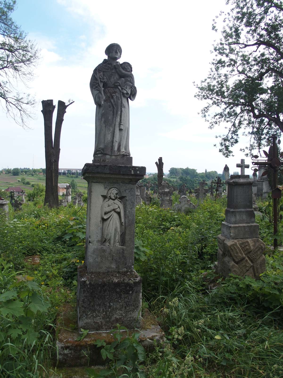 Maria Sczech's tombstone, Zbarazh cemetery, as of 2018.