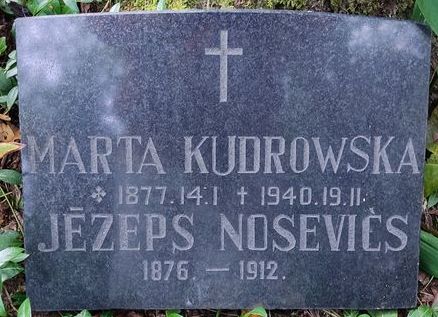 Tombstone plaque of Marta Kudrowska