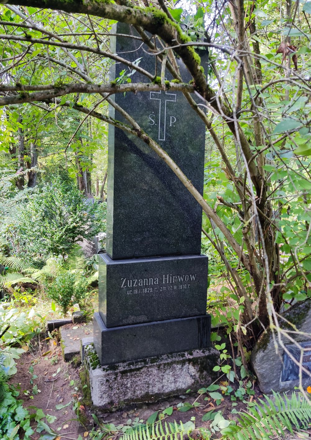 Tombstone of Susanna Hirvov in St. Michael's Cemetery, Riga, 2022