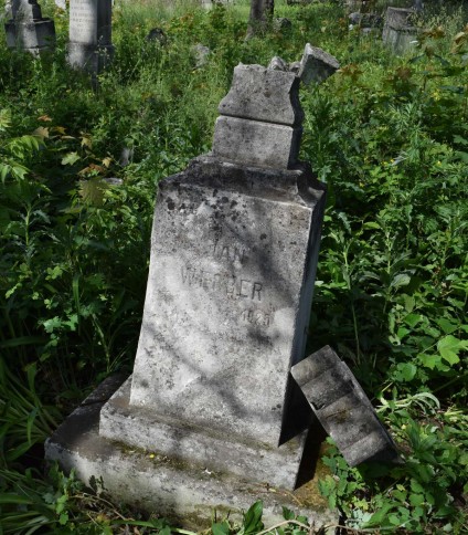 Nagrobek Jana Werbera, cmentarz w Zbarażu, stan z 2018