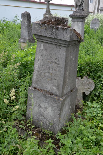 Tombstone of Jan Karzycki, Zbarazh cemetery, state of 2018