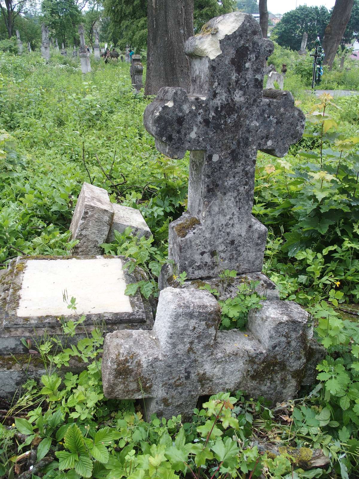 Nagrobek Jana Dzikowskiego, cmentarz w Zbarażu, stan z 2018 r.