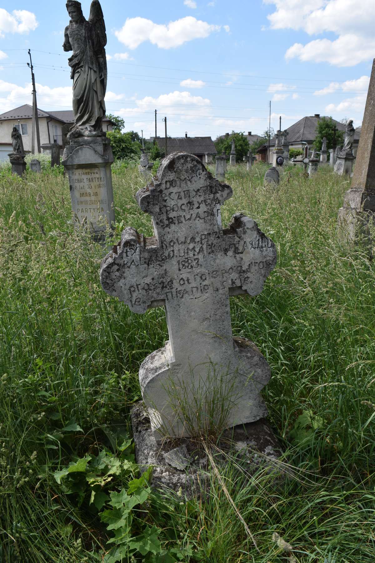 Tombstone of Ewa Partyka, Zbarazh cemetery, state of 2018