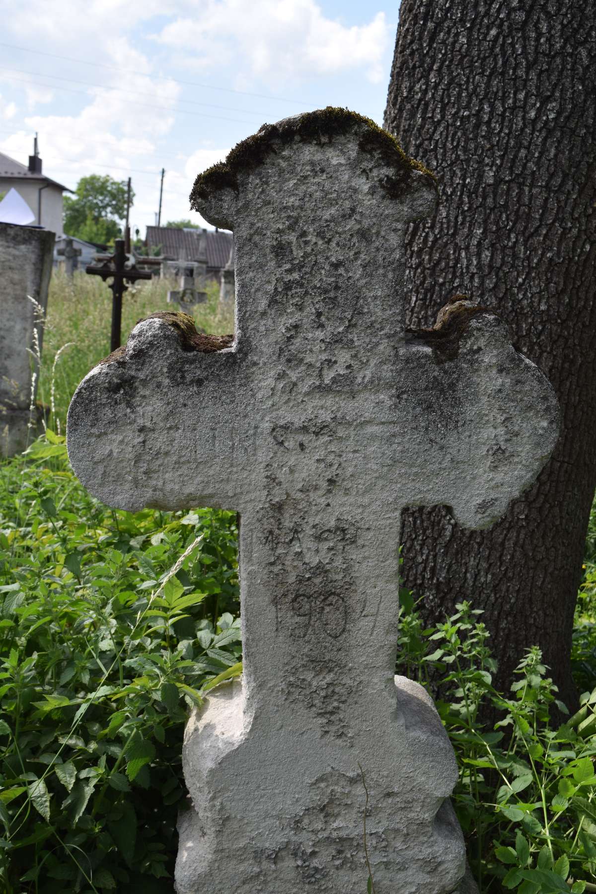 Tombstone of Maciej N.N., Zbarazh cemetery, state of 2018