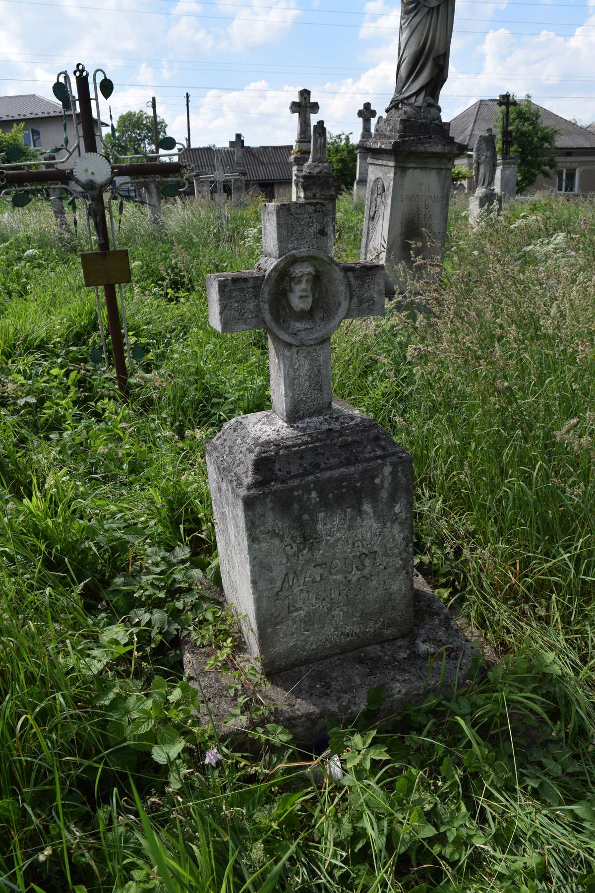 Tombstone of Mateusz Sliwinski, Zbarazh cemetery, as of 2018