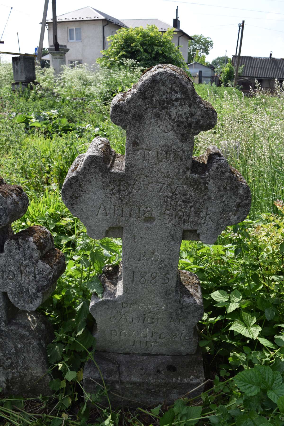 Tombstone of Anna Solskaya, Zbarazh cemetery, as of 2018