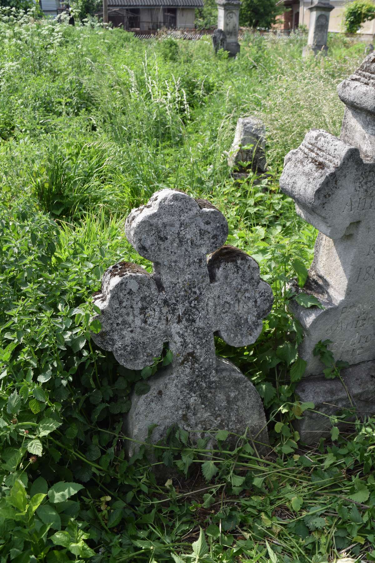 Tombstone of Jan Solski, Zbarazh cemetery, state of 2018