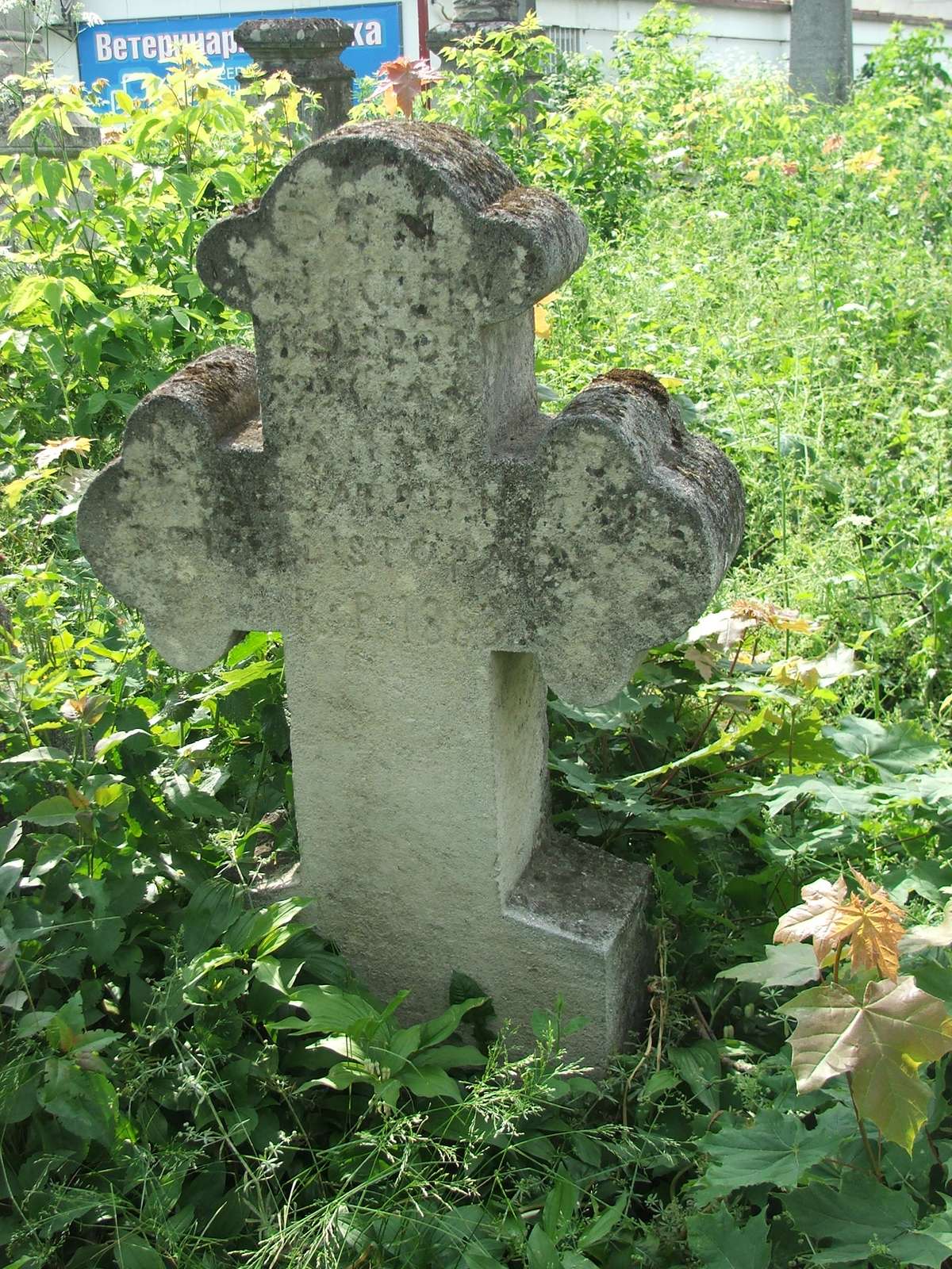Tombstone of John Ambrose, Zbarazh cemetery, state of 2018