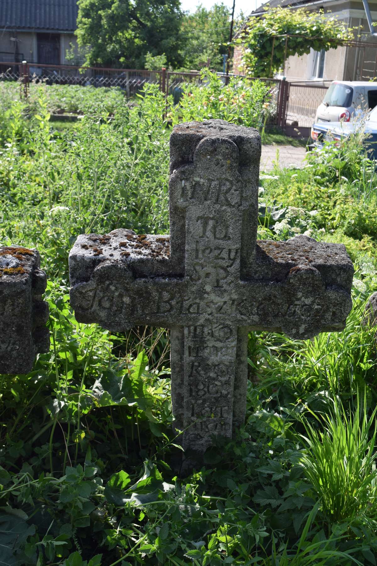 Tombstone of Jan Blaszkiewicz, Zbarazh cemetery, as of 2018