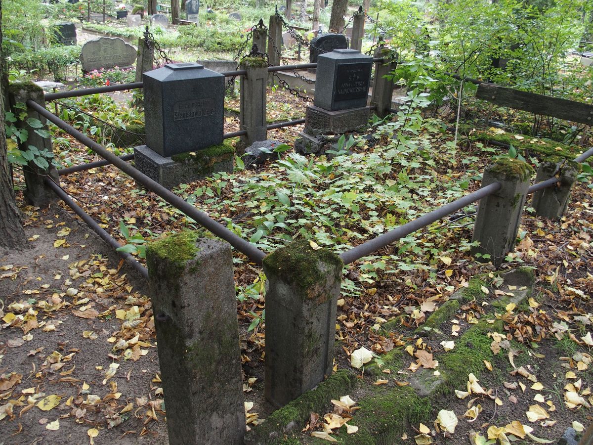 Tombstone of Anna Najmowicz and Jerzy Najmowicz, St Michael's cemetery in Riga, as of 2021.