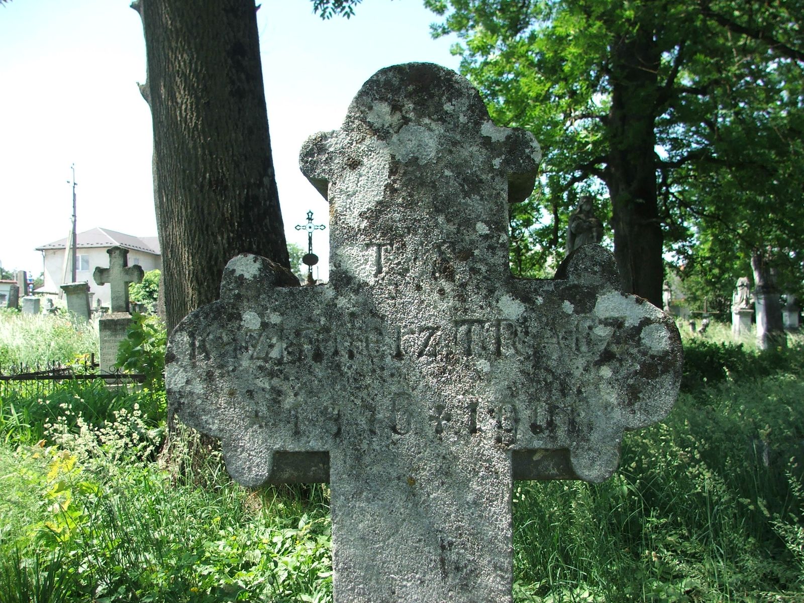 Tombstone of Kazimierz Tracz, Zbarazh cemetery, state of 2018