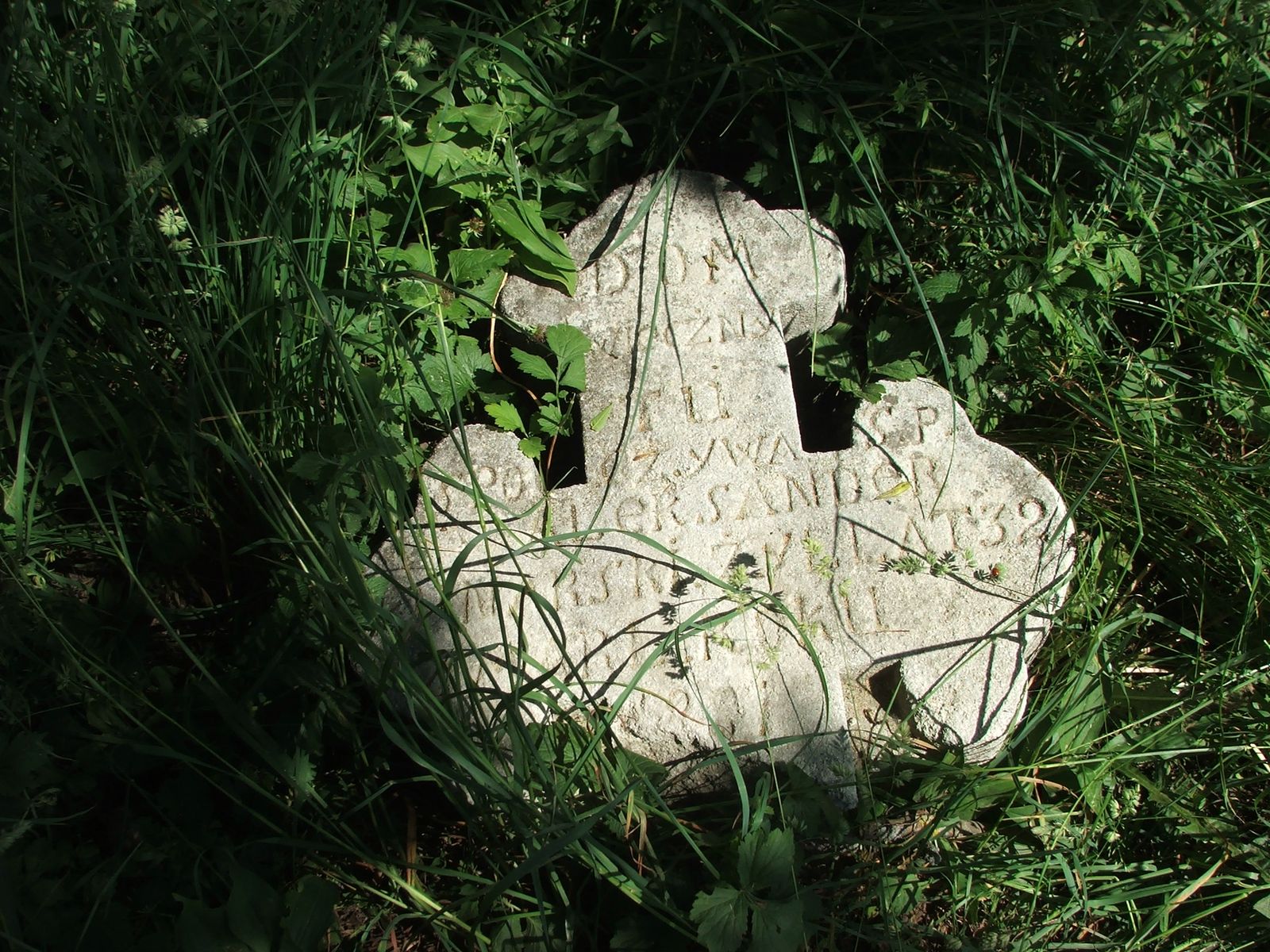 Nagrobek Aleksandra Kunarskiego, cmentarz w Zbarażu, stan z 2018