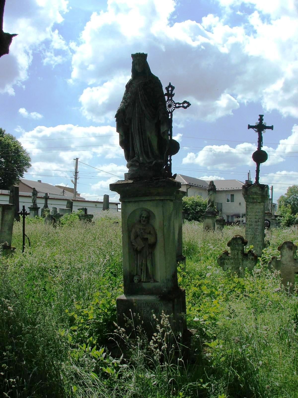 Tombstone of Franciszek and Maria Pizunski, Zbarazh cemetery, state 2018