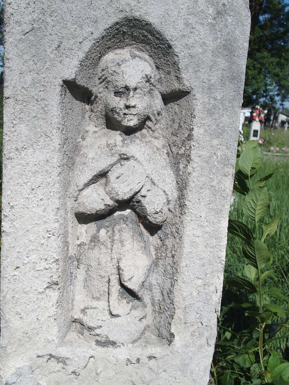 The tombstone of Maria N.N., Zbarazh cemetery, as of 2018.