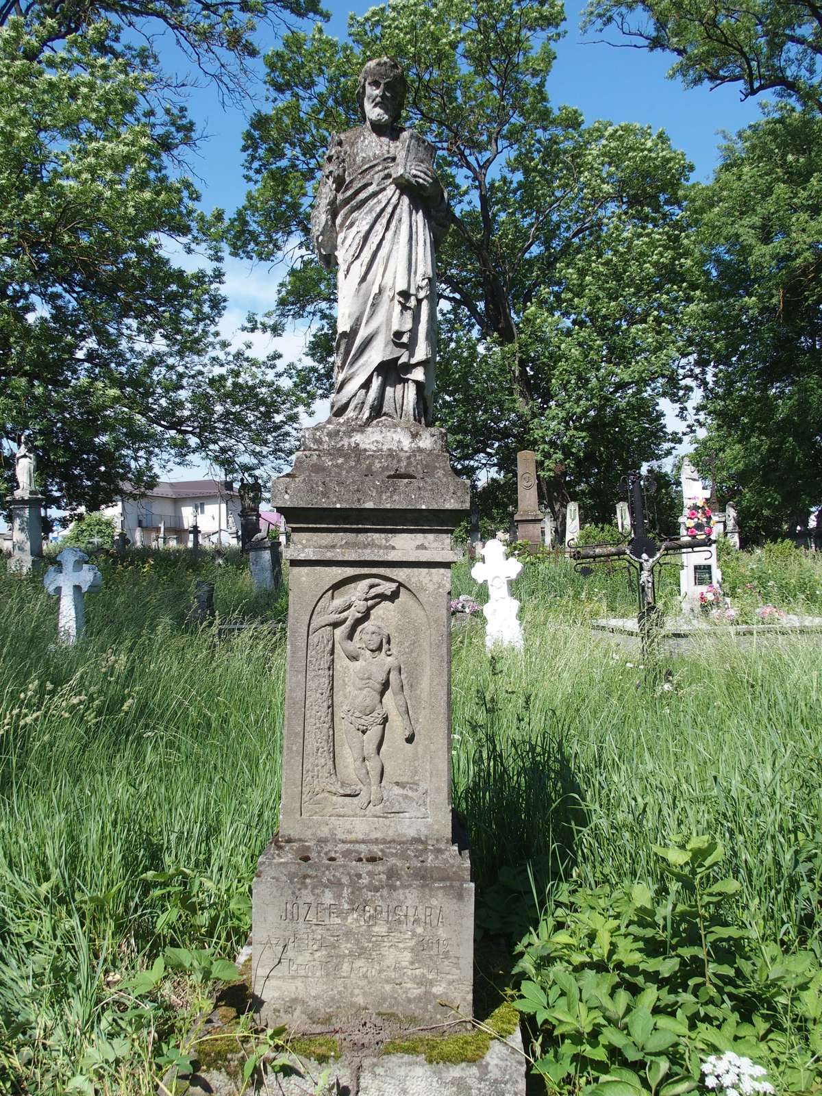 Nagrobek Józefa Kopisiary, cmentarz w Zbarażu, stan z 2018 r.