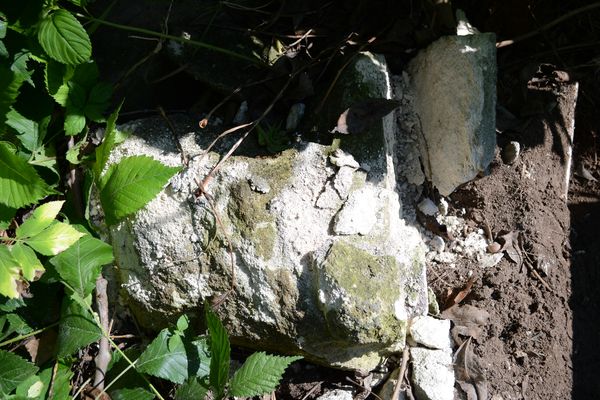 Fragment of N.N.'s tombstone, Zbarazh cemetery, as of 2018