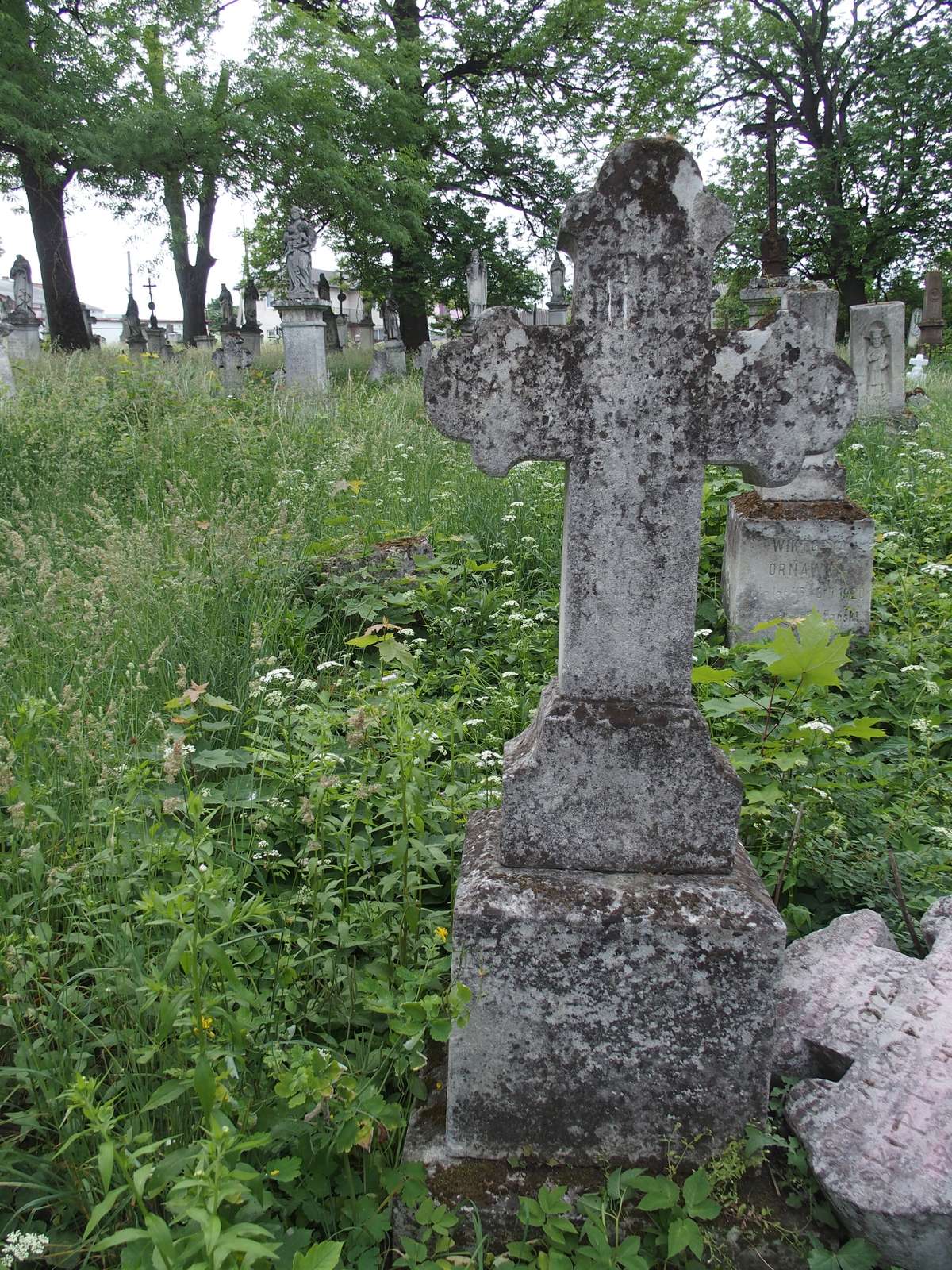 Nagrobek Marii Cabgulińskiej, cmentarz w Zbarażu, stan z 2018 r.