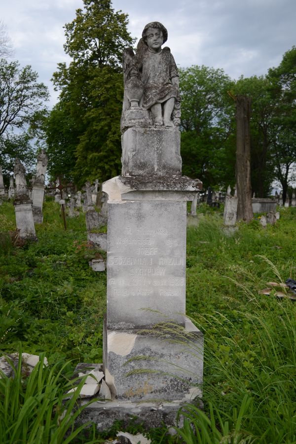 Tombstone of Jozef Skripij, Zbarazh cemetery, state of 2018