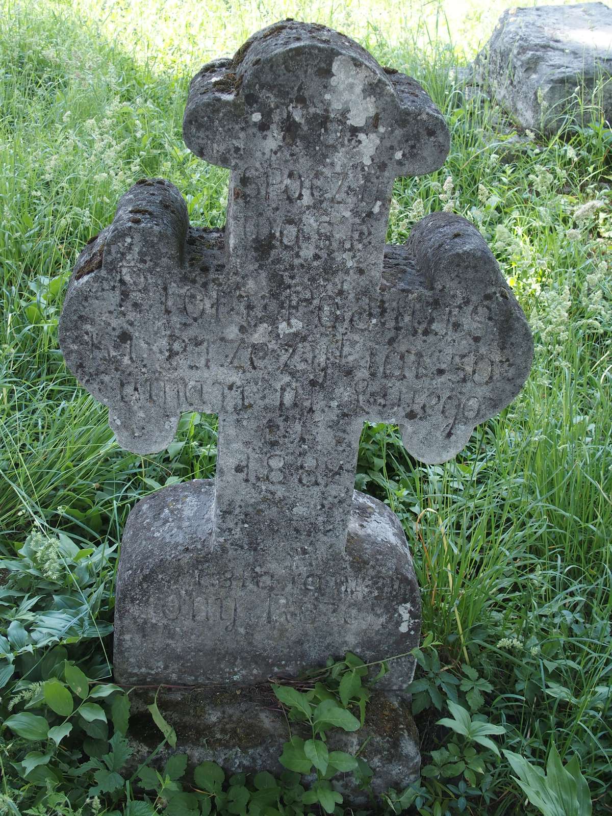 Tombstone of Piotr Podgurski, Zbarazh cemetery, as of 2018.