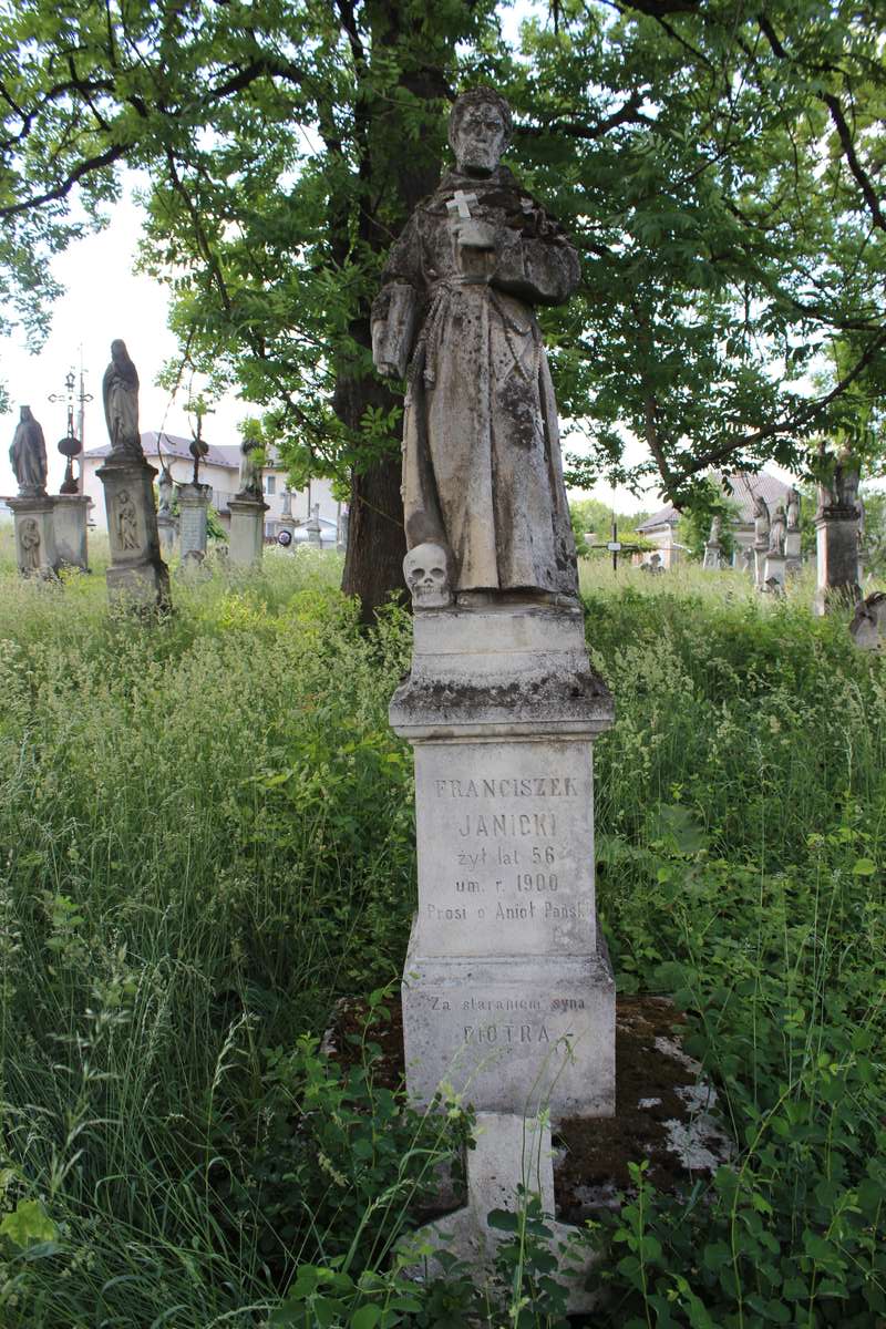 Tombstone of Franciszek Janicki, Zbarazh cemetery, as of 2018