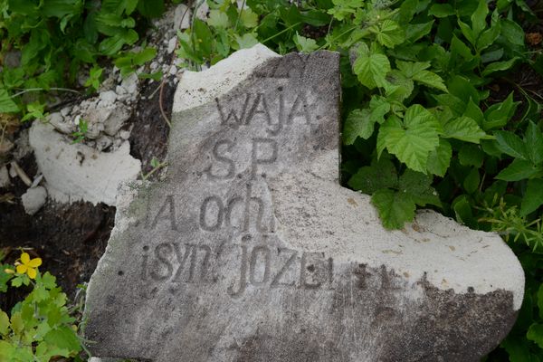 Inskrypcja nagrobka N.N. i Józefa N.N., cmentarz w Zbarażu, stan z 2018