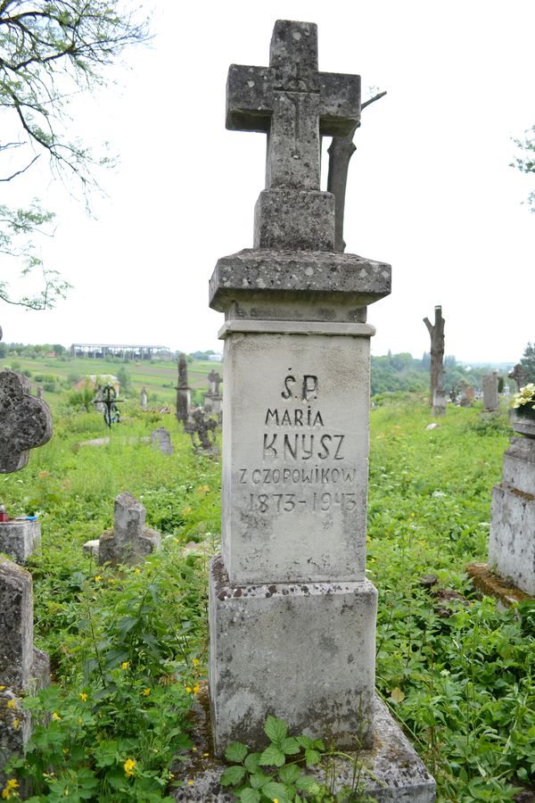 Tombstone of Maria Knysz, Zbarazh cemetery, state of 2018